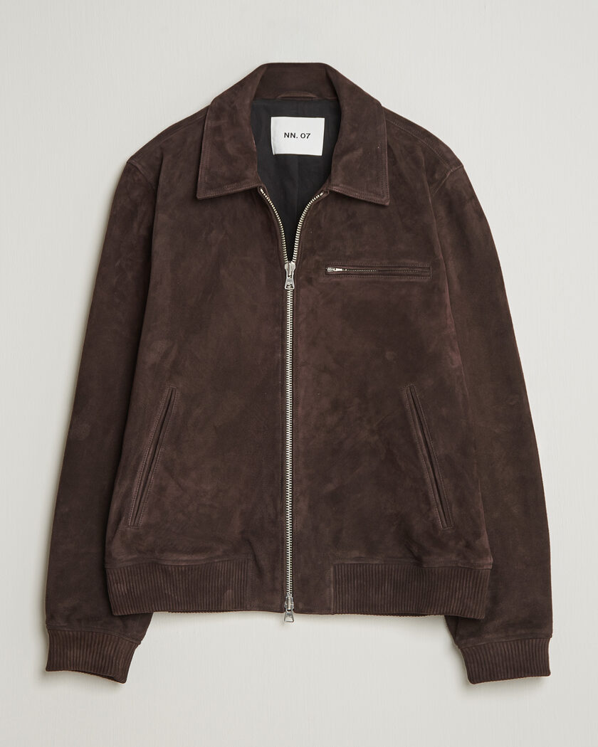 NN07 Owen Suede Jacket Dusky Port – Braun