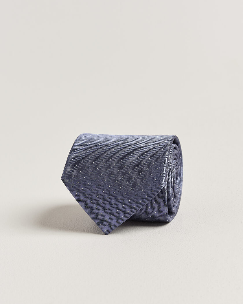 Brioni Jacquard Dot Silk Tie Light Blue – Blau