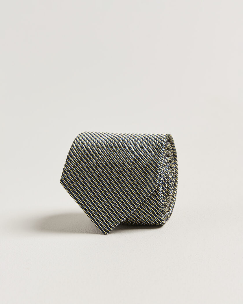 Brioni Jacquard Silk Tie Yellow – Gelb