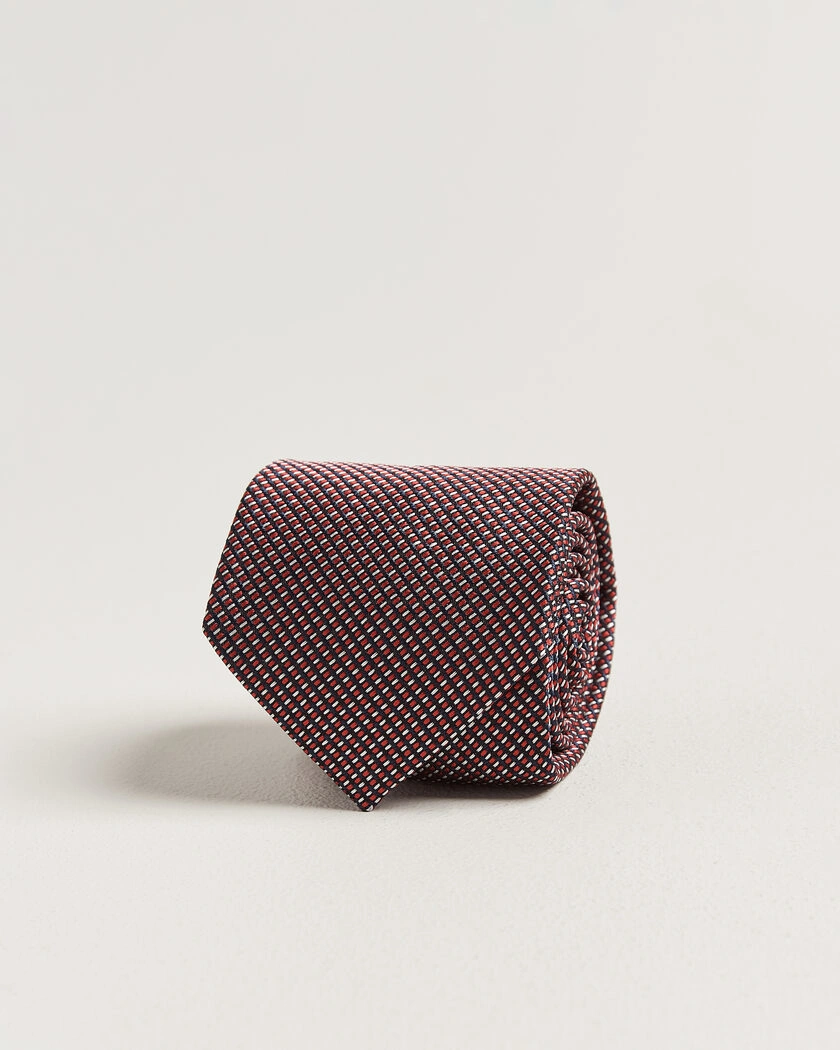Brioni Jacquard Silk Tie Red – Rot