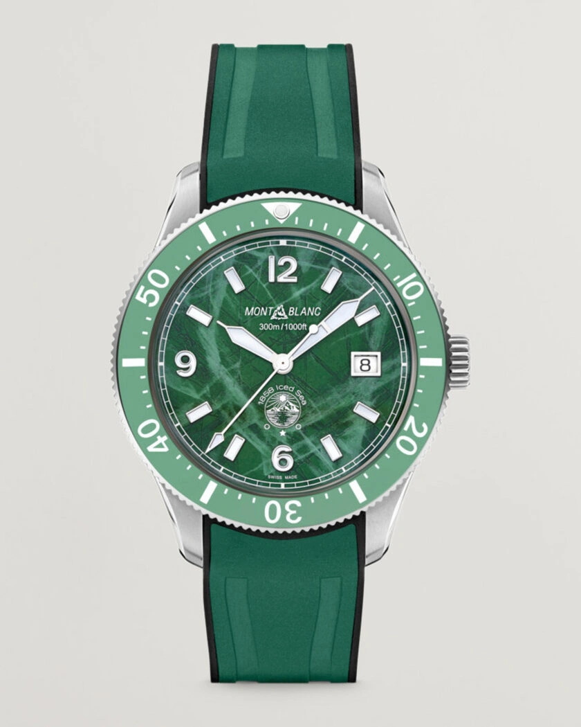 Montblanc Iced Sea Automatic Date Rubber Strap Green – Grün