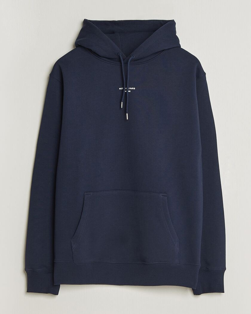 Drôle de Monsieur Classic Slogan Hoodie Navy – Blau
