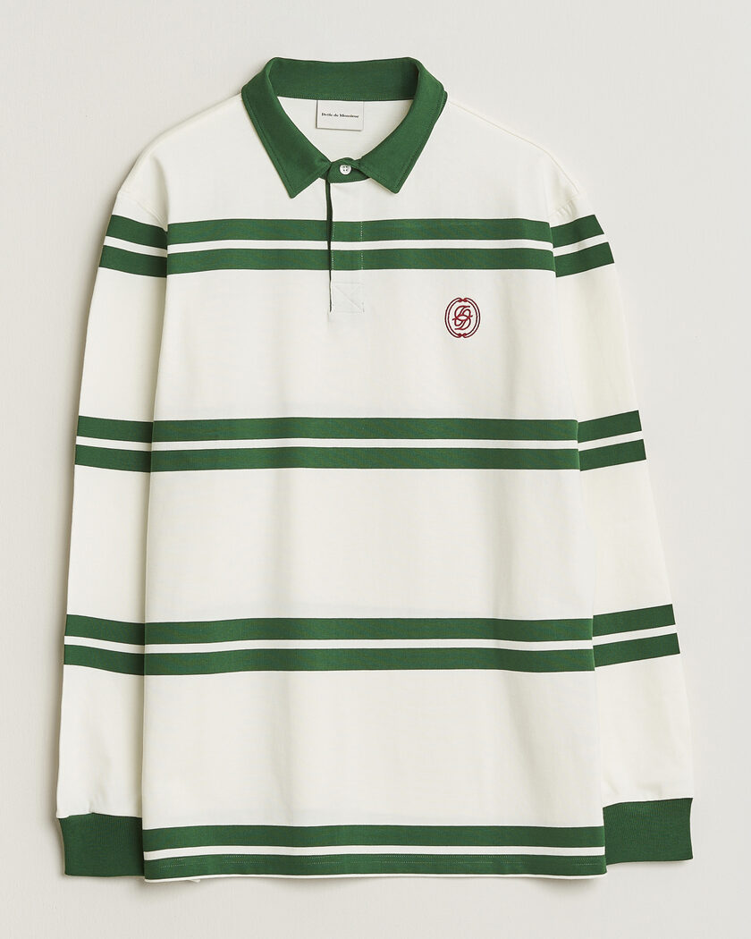 Drôle de Monsieur Ornament Striped Rugger Water Green – Grün
