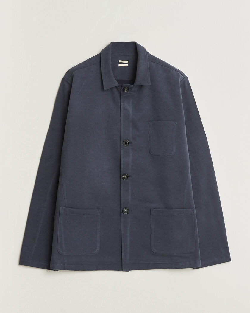 Massimo Alba Florida Brushed Cotton Jacket Navy – Blau