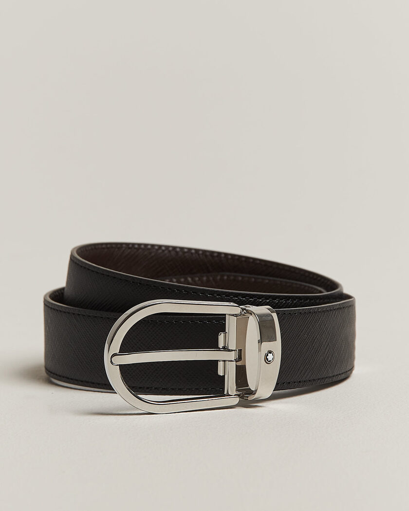 Montblanc Sartoial Horseshoe 30mm Reversible Belt Black/Brown – Braun