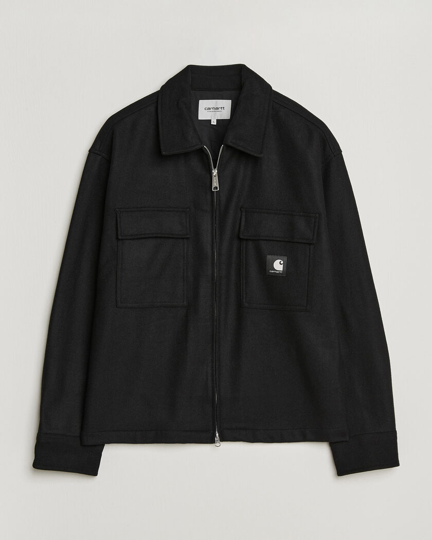 Carhartt WIP Atoka Wool Zip Shirt Jacket Black – Schwarz
