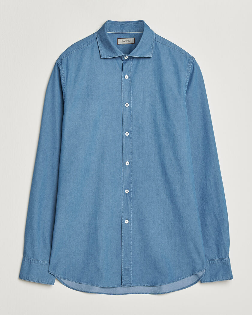 Canali Denim Shirt Stone Wash – Blau