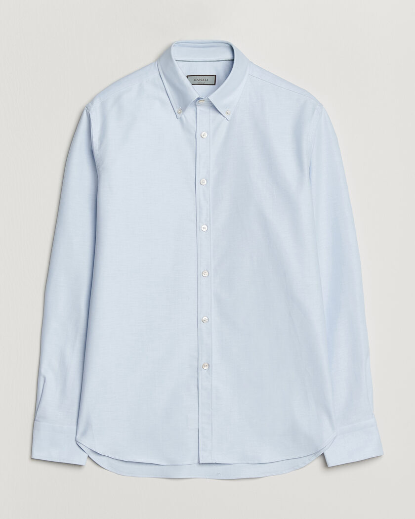 Canali Oxford Button Down Shirt Light Blue – Blau