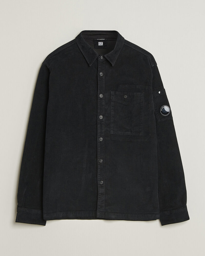 C.P. Company Corduroy Lens Overshirt Black – Schwarz