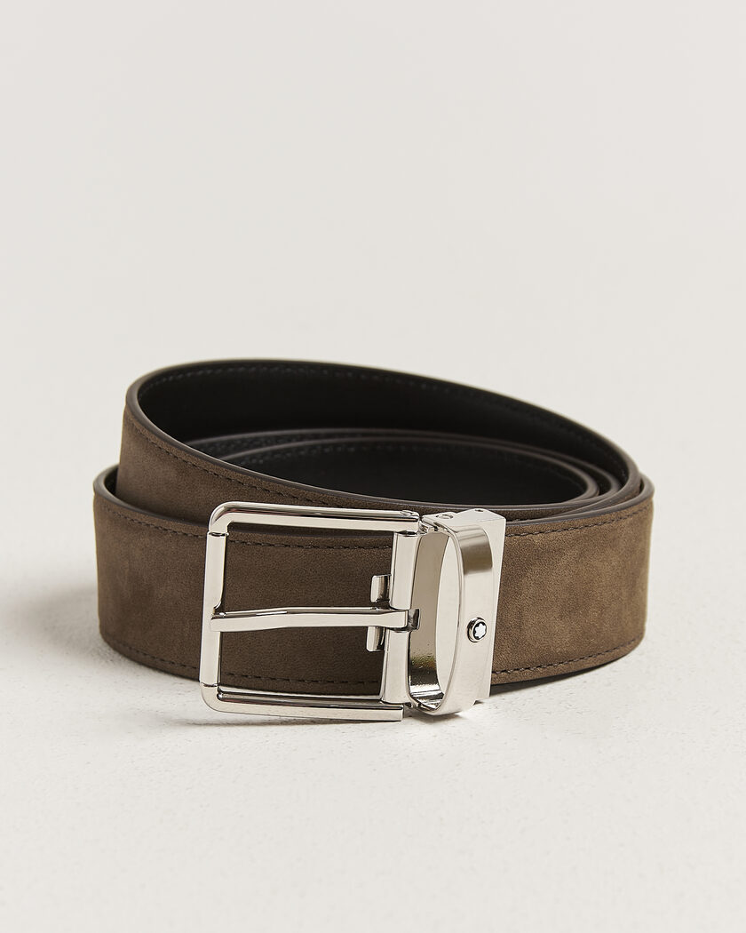 Montblanc 35mm Reversible Suede Belt Brown/Black – Braun