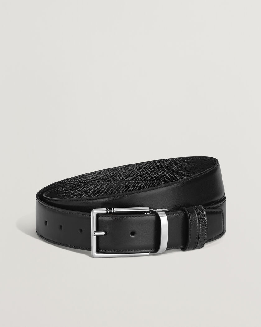 Montblanc 35mm Reversible Calf/Sartorial Belt Black – Schwarz