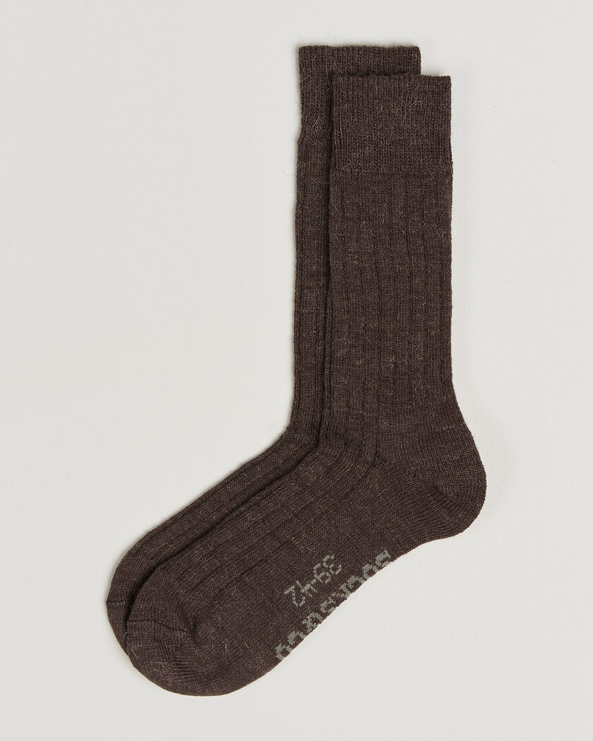Alpacasocks & Co 2-Pack Ribbed Alpacka Wool Socks Cacao – Braun