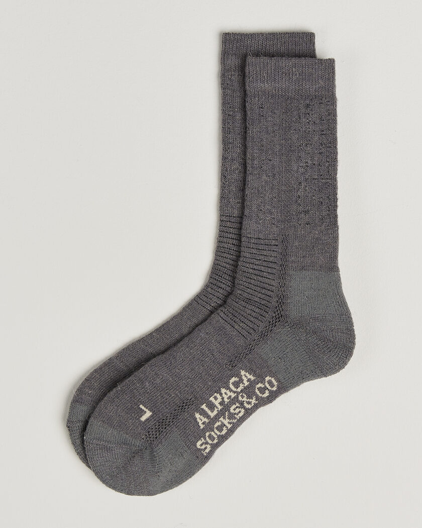 Alpacasocks & Co 2-Pack Heavy Alpacka Wool Socks Dark Grey – Grau