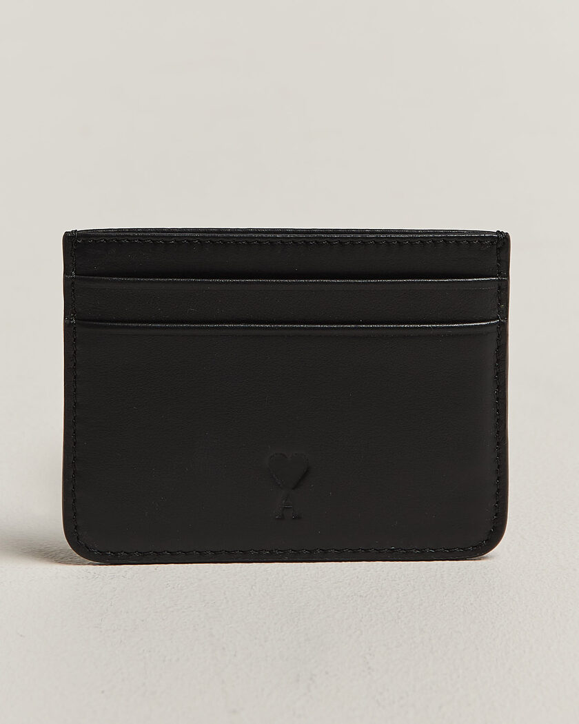 AMI Tonal Heart Logo Card Holder Black – Schwarz