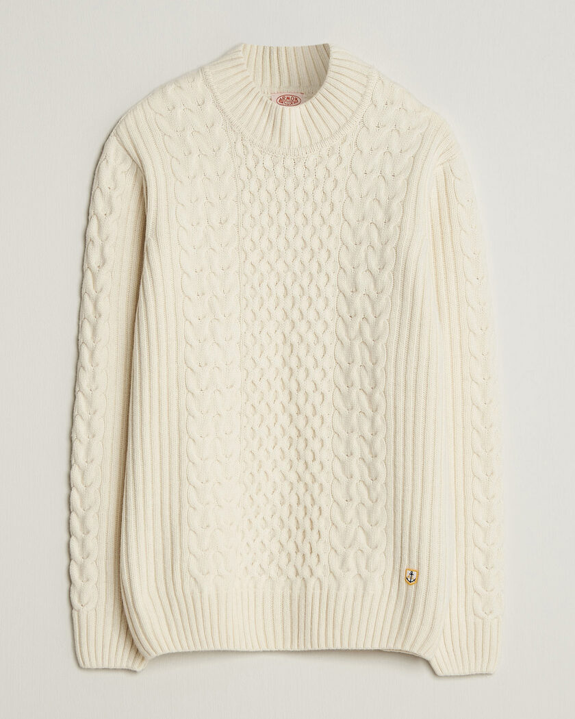 Armor-lux Wool Knitted Sweater Nature – Weiß