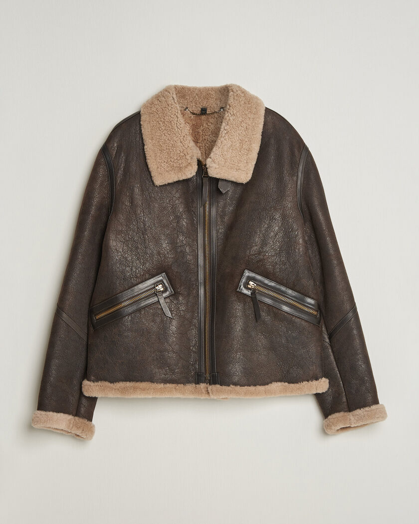 Belstaff Winterbrook Shearling Jacket Dark Brown – Braun