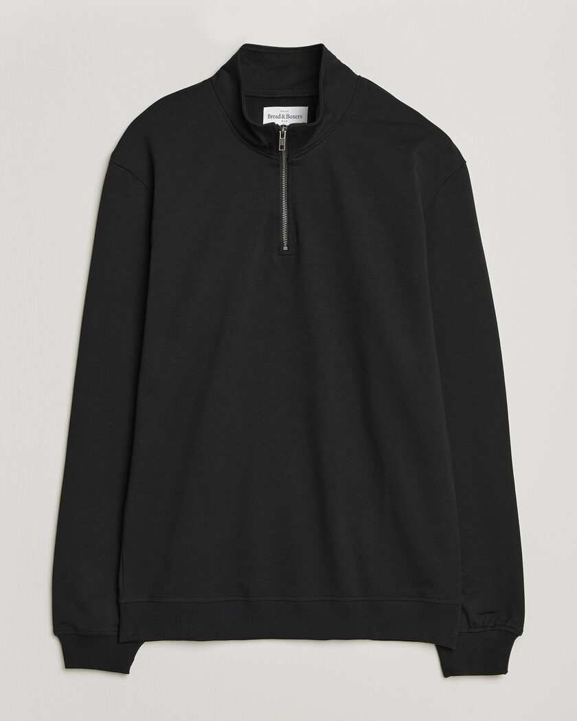 Bread & Boxers Loungewear Half Zip Black – Schwarz