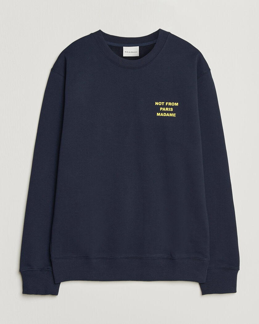 Drôle de Monsieur Bold Slogan Sweatshirt Navy – Blau