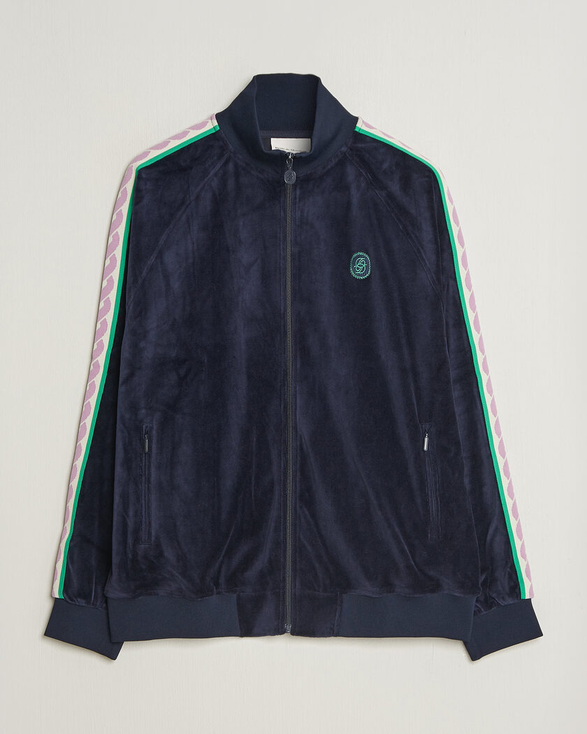 Drôle de Monsieur Survêtement Velours Track Jacket Navy – Blau
