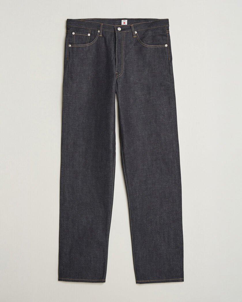 EDWIN Loose Straight Rainbow Selvage Jeans Unwashed – Blau