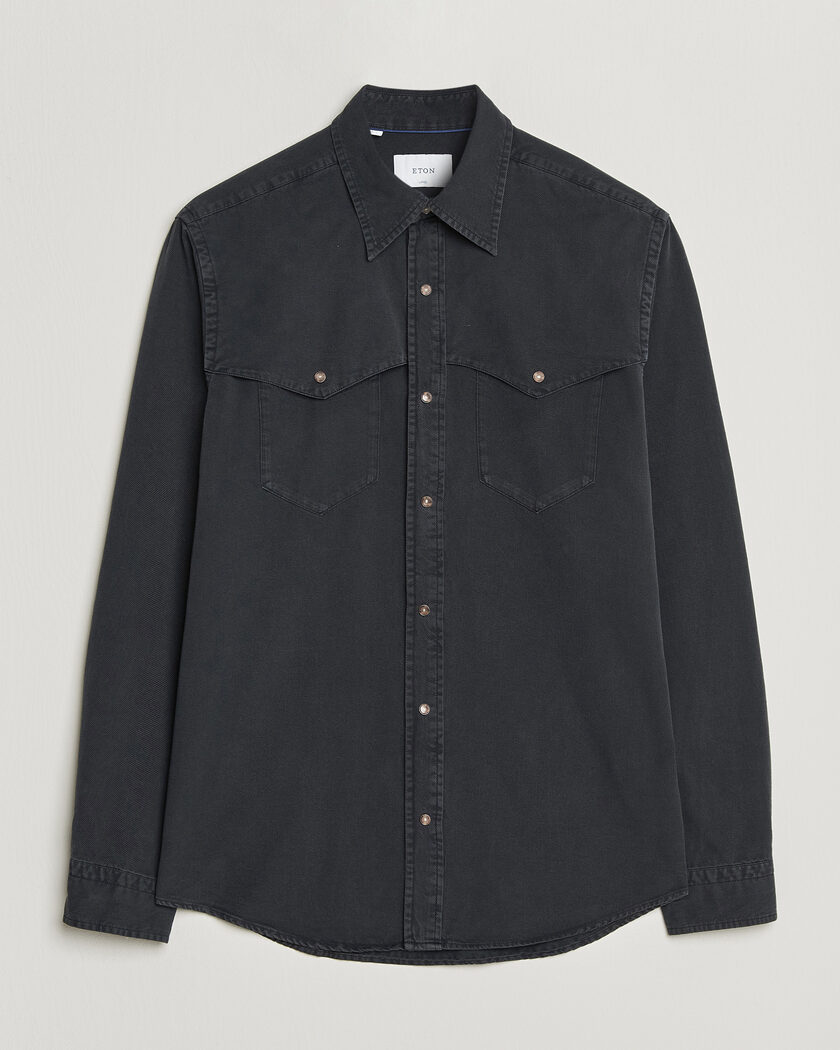 Eton Indigo Western Shirt Black – Schwarz