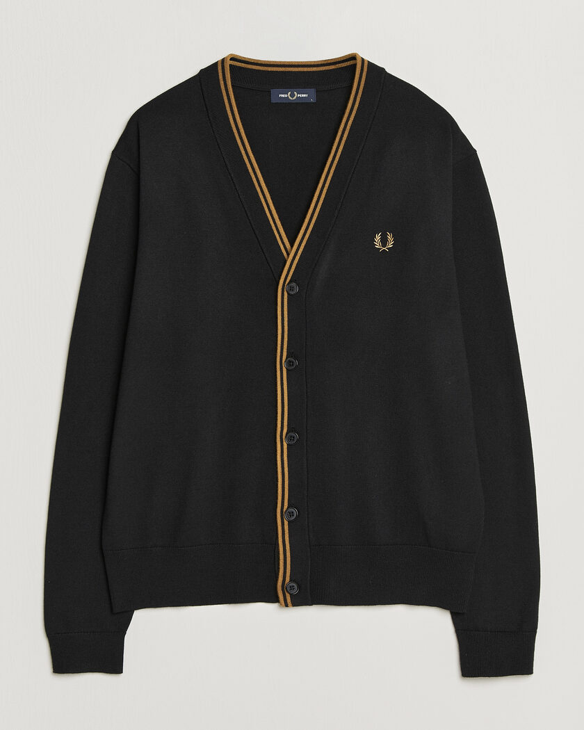 Fred Perry Classic Knitted Cardigan Black – Schwarz