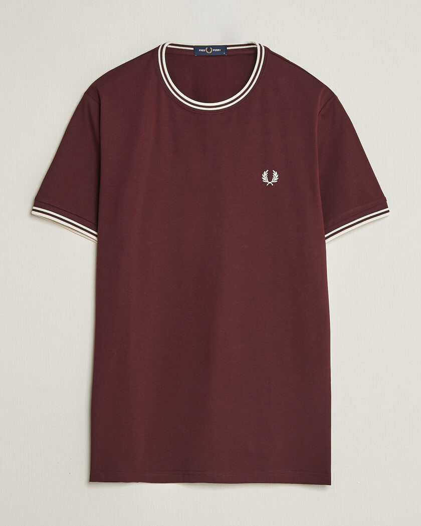 Fred Perry Twin Tipped T-Shirt Oxblood – Rot