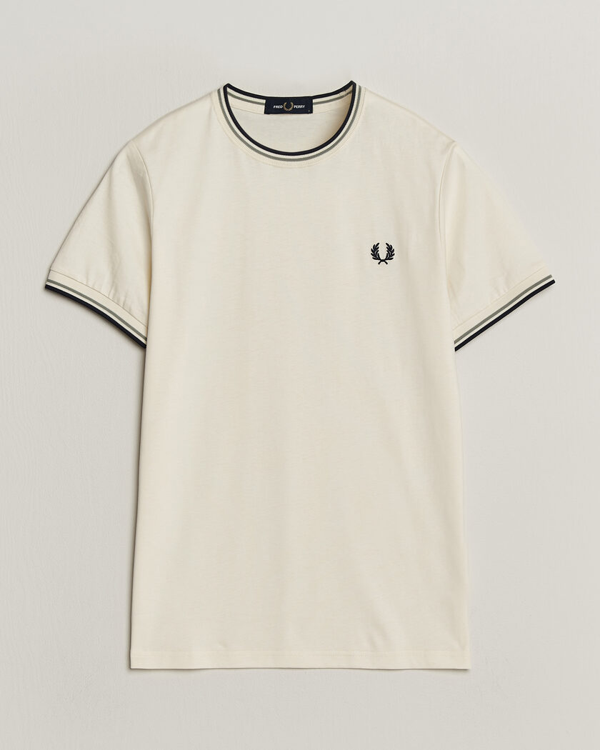 Fred Perry Twin Tipped T-Shirt Ecru – Weiß