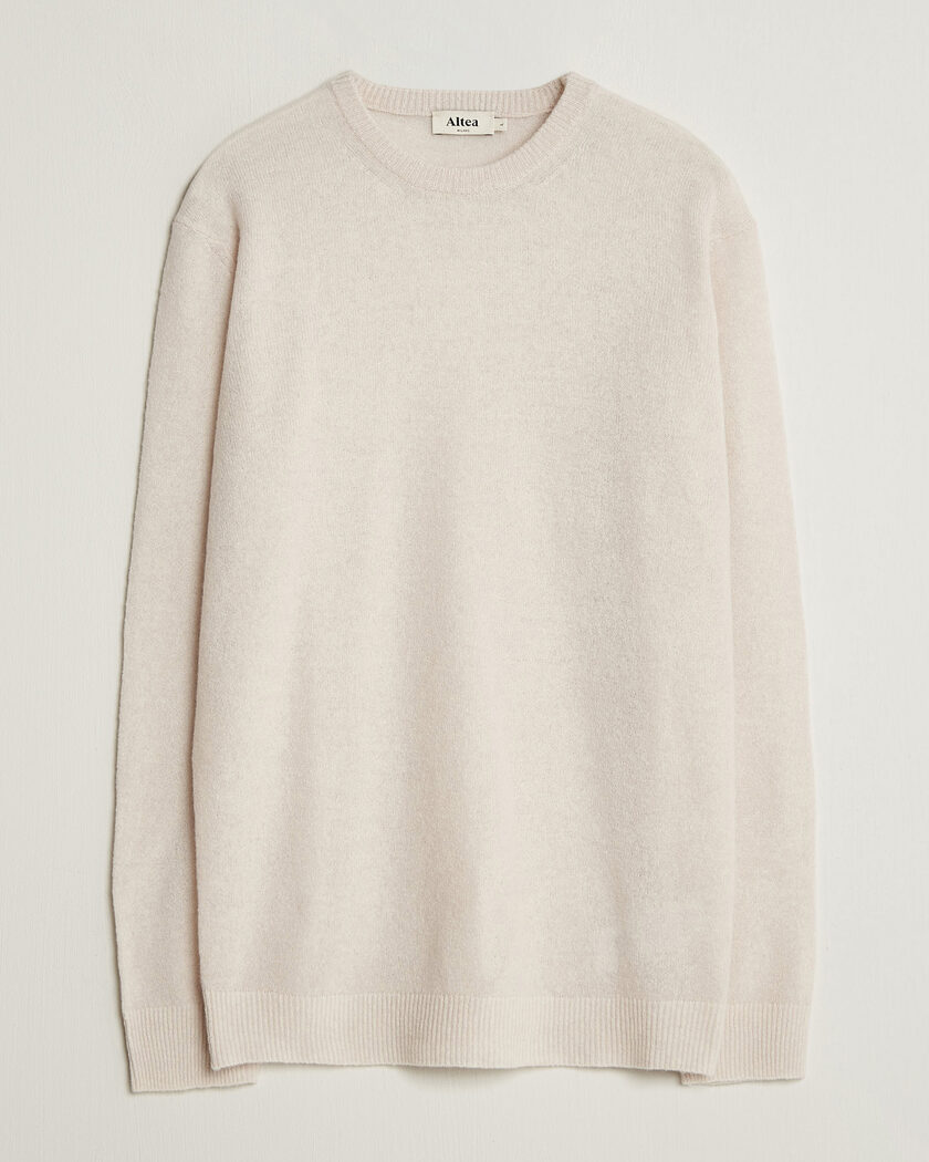 Altea Cloud Cashmere Blend Sweater Latte – Weiß