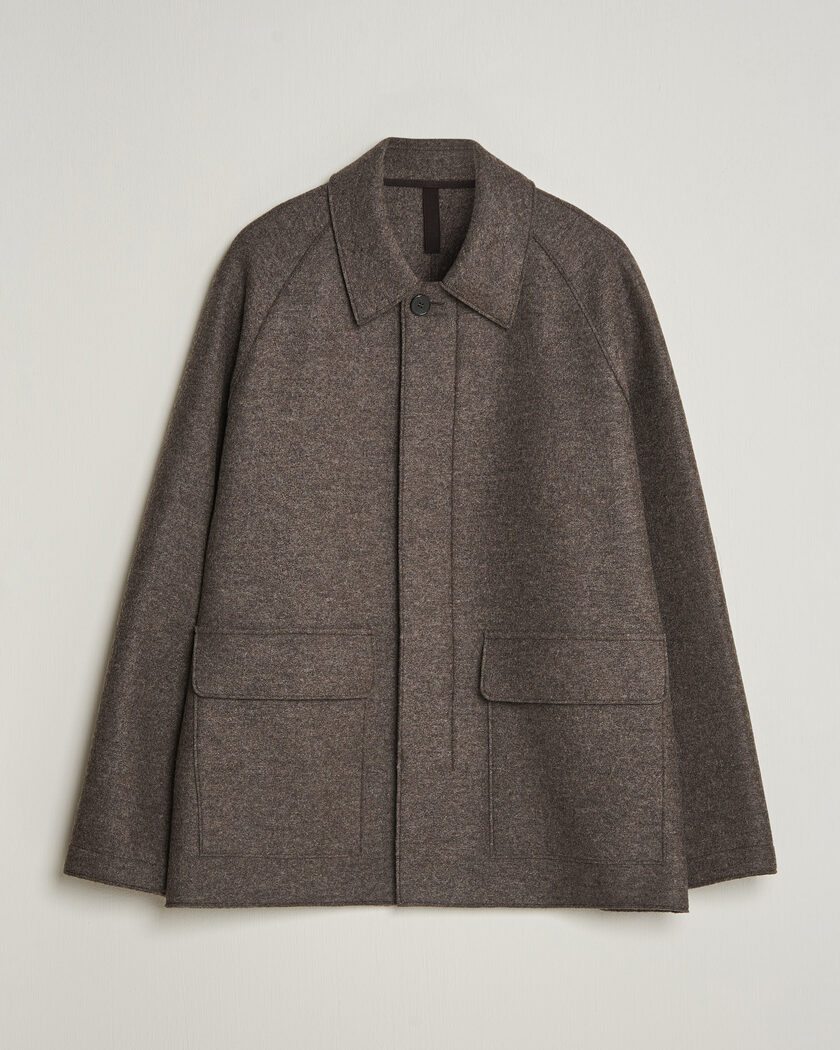 Harris Wharf London Country Wool Jacket Brown/Grey – Braun
