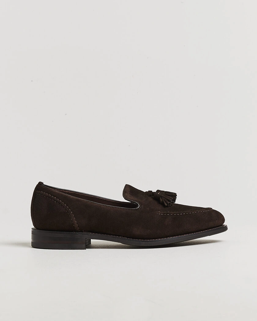 Loake 1880 Brunel Suede Tassel Loafer Dark Brown – Braun