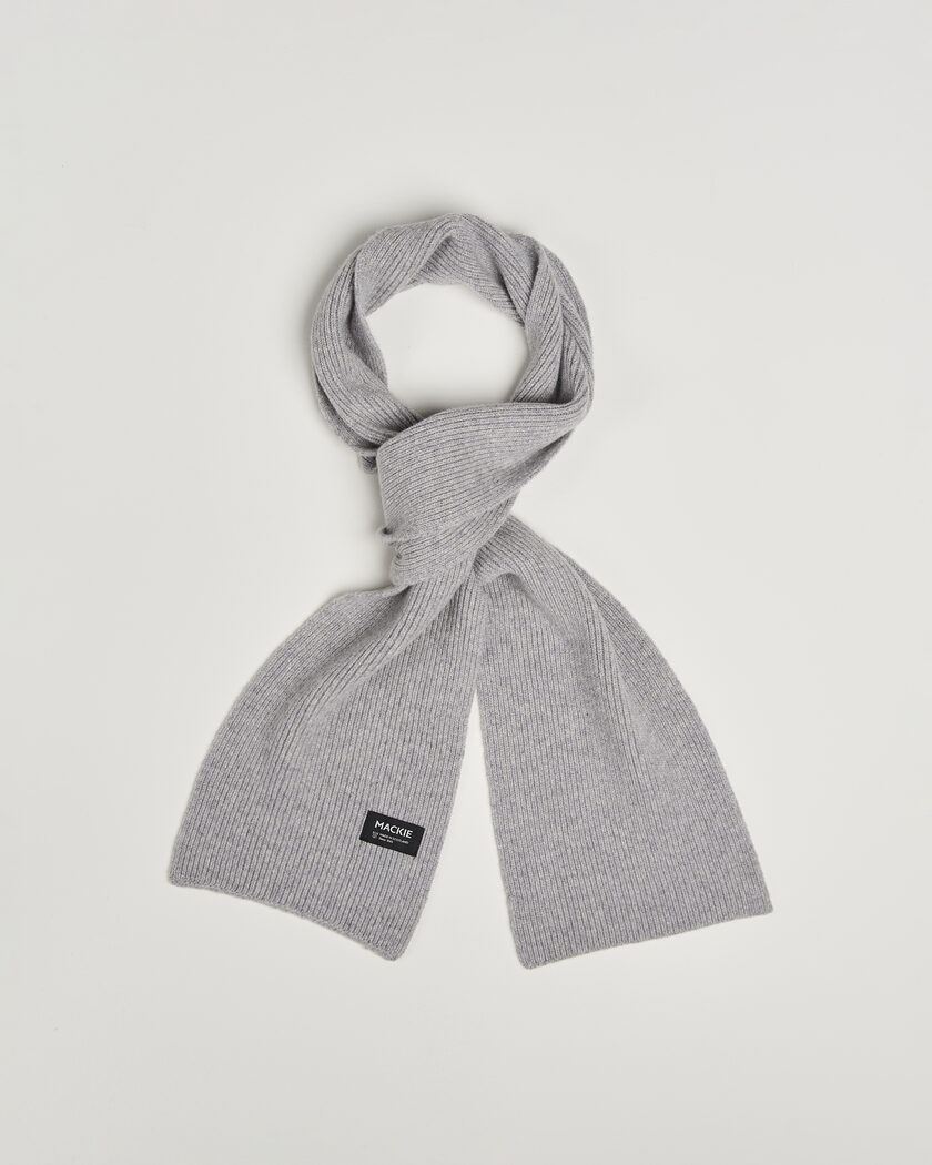 Robert Mackie Clyde Lambswool Scarf Light Grey – Grau