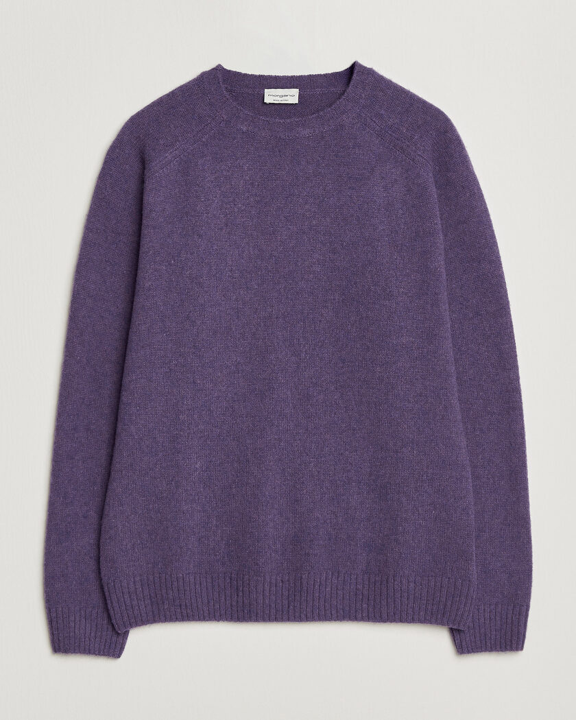 Morgano Brushed Wool Crewneck Purple – Lila