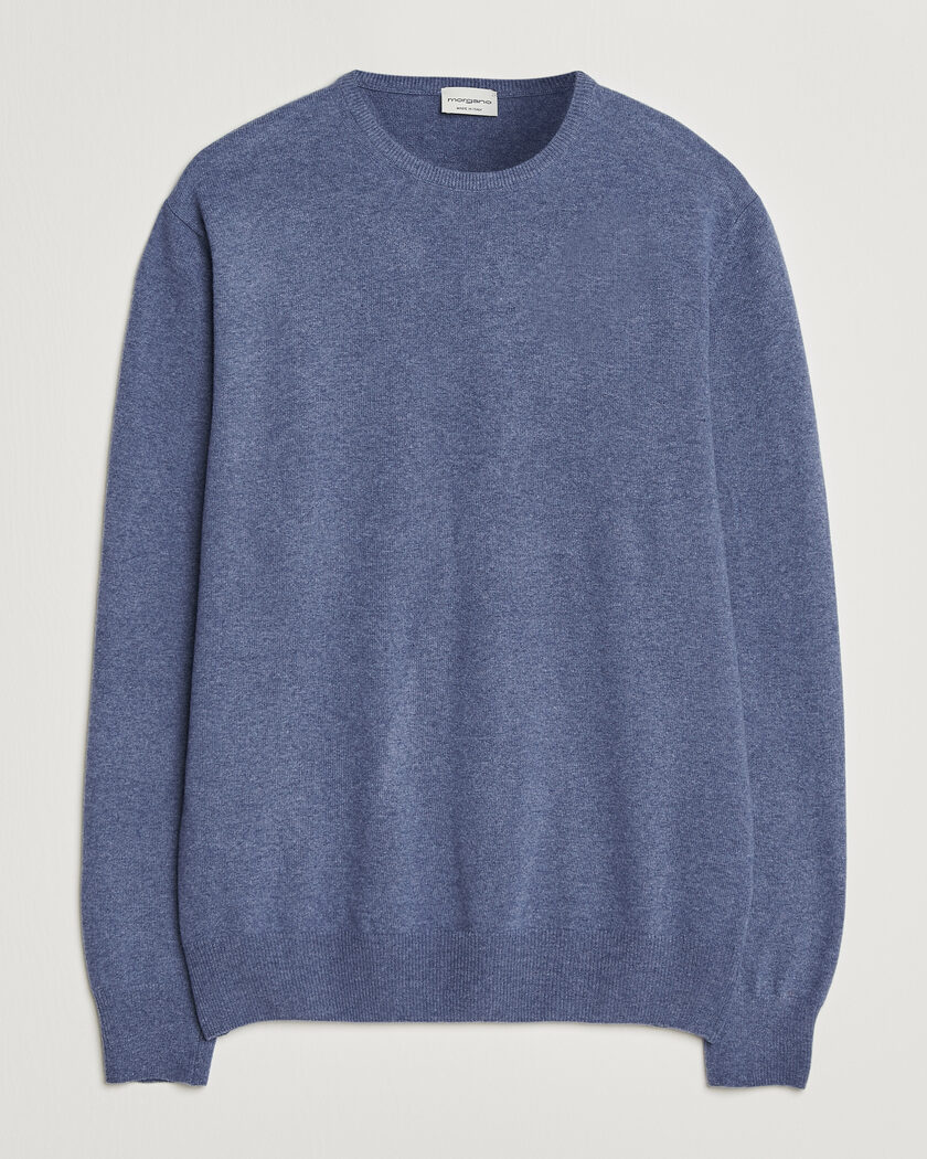 Morgano Wool/Cashmere Crewneck Jeans – Blau