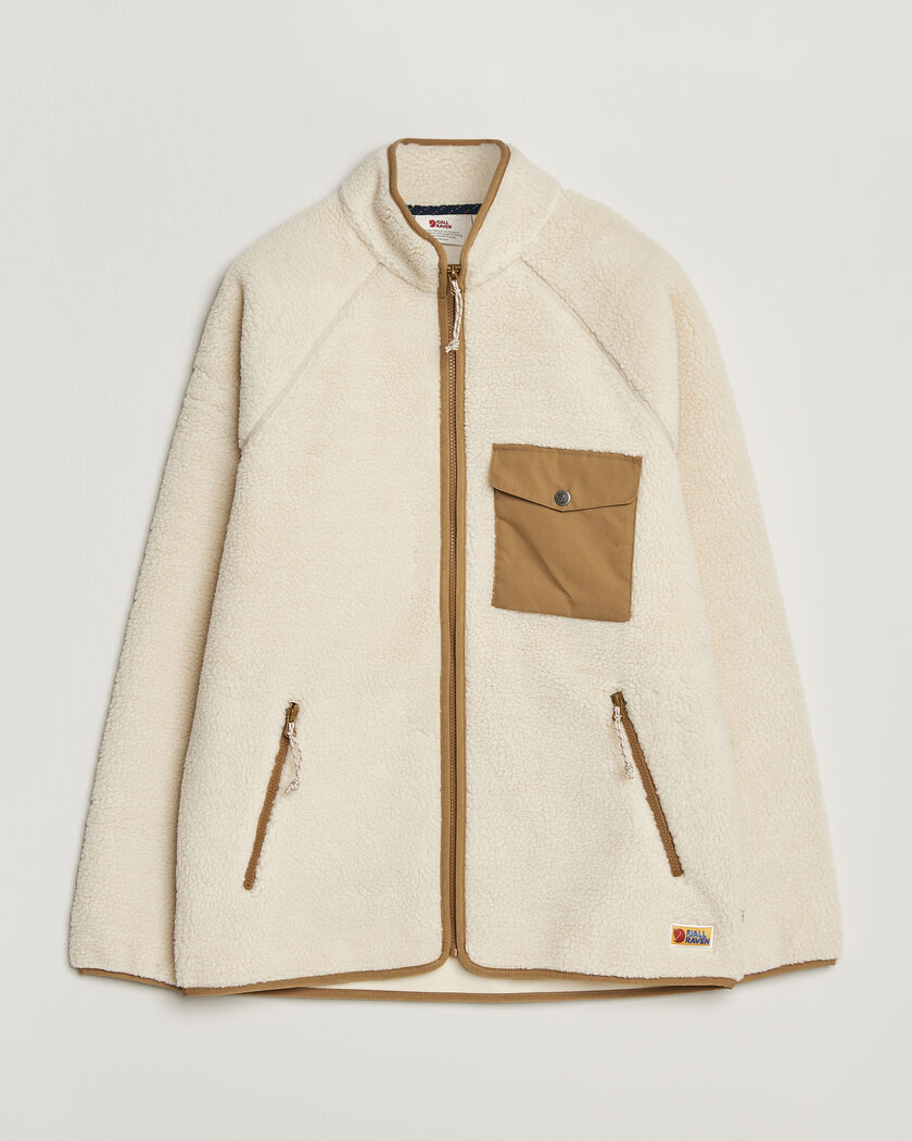 Fjällräven Vardag Pile Fleece Zip Jacket Chalk White – Weiß