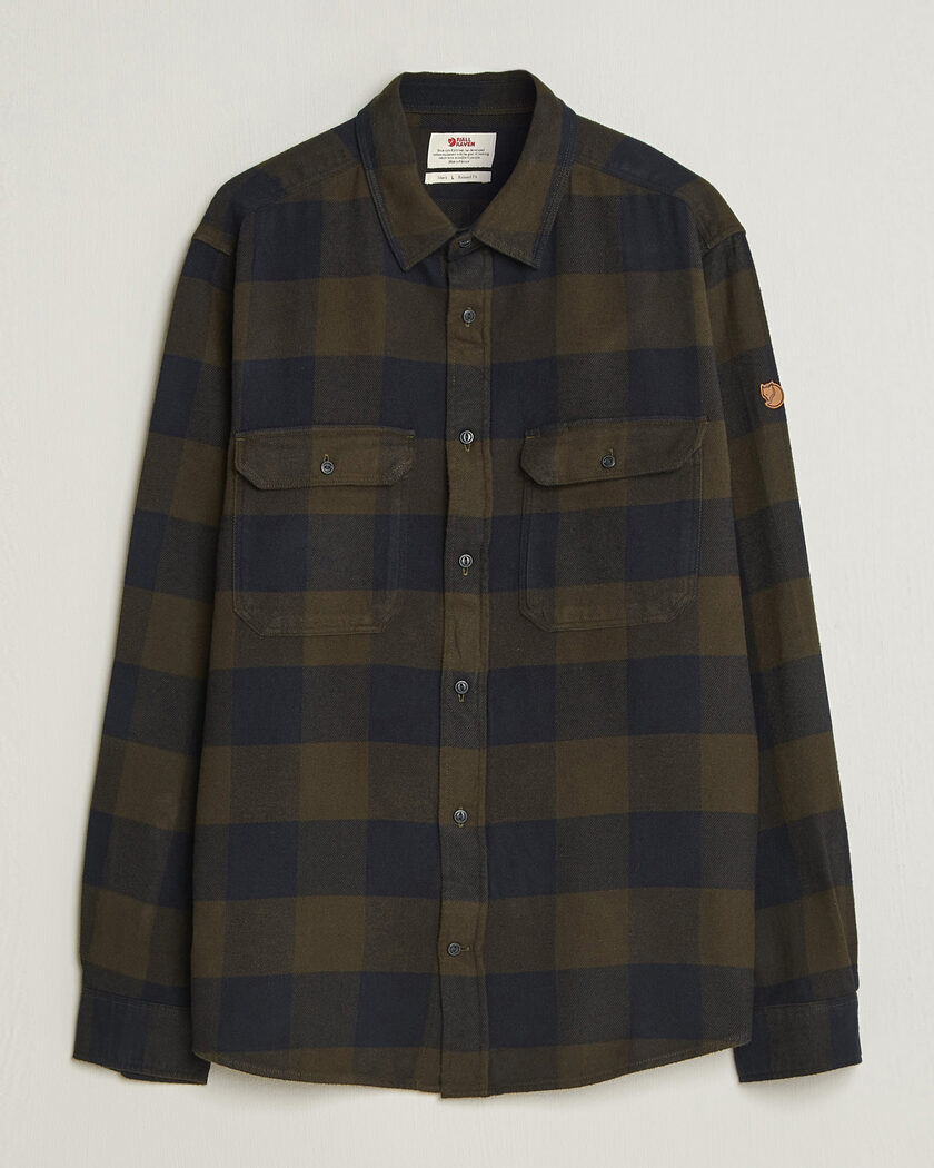 Fjällräven Övik Heavy Flannel Shirt Deep Forest – Grün