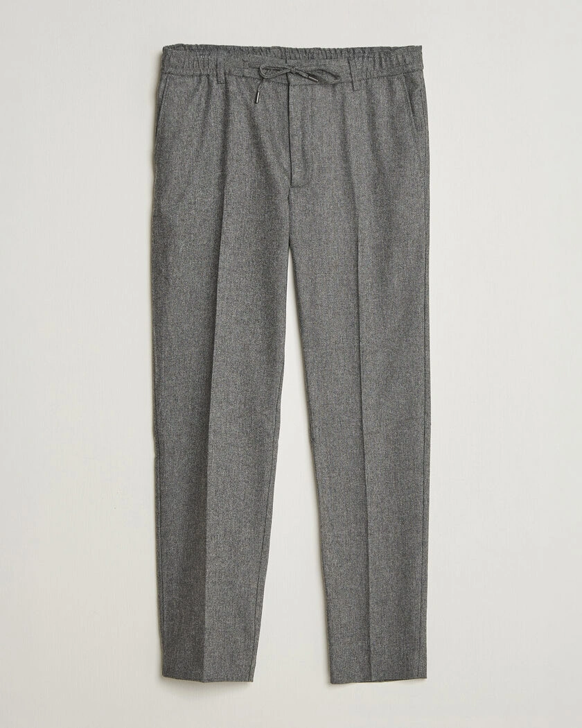 BOSS BLACK Kane Brushed Drawstring Trousers Medium Grey – Grau