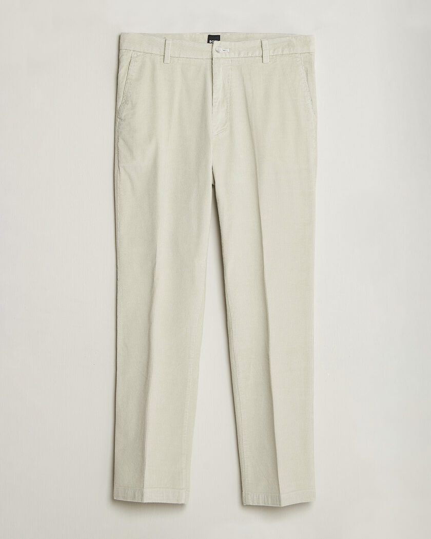 BOSS BLACK Kane Structured Cotton Chino Open White – Weiß