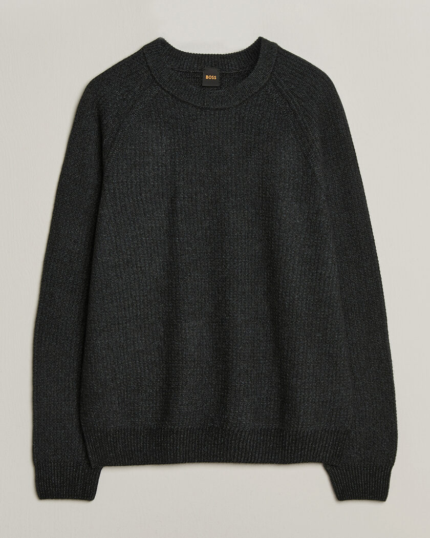 BOSS ORANGE Kepler Wool Knitted Sweater Black – Schwarz