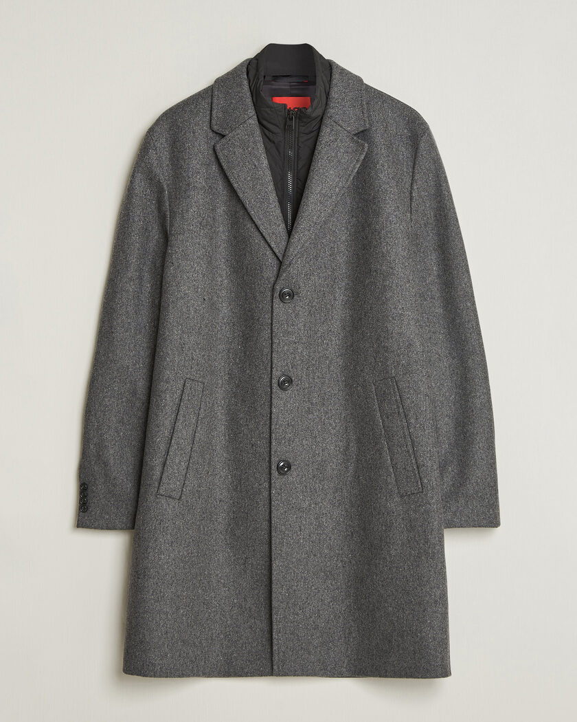 HUGO Milogan Bib Coat Dark Grey – Grau