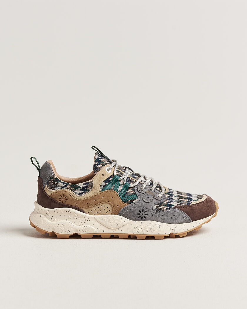 Flower Mountain Yamano 3 Suede/Houndstooth Sneaker Multi – Mehrfarbig