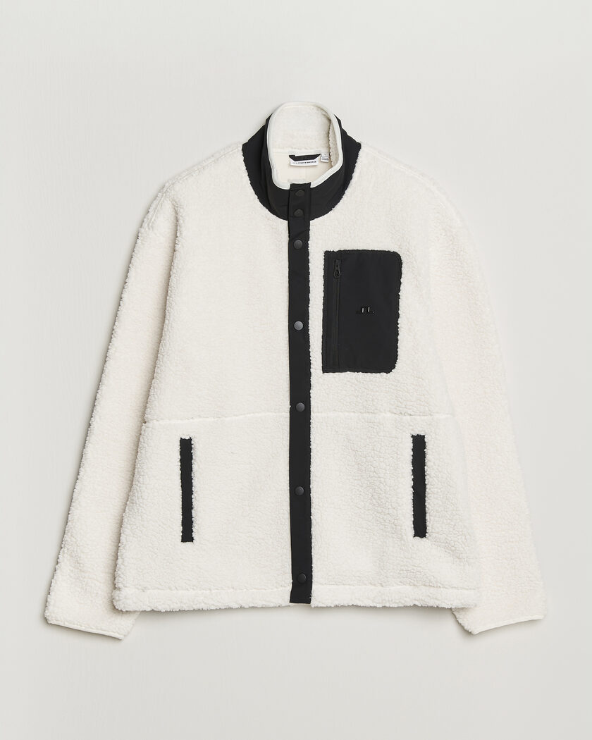 J.Lindeberg Marshall Pile Full Zip Tofu – Weiß