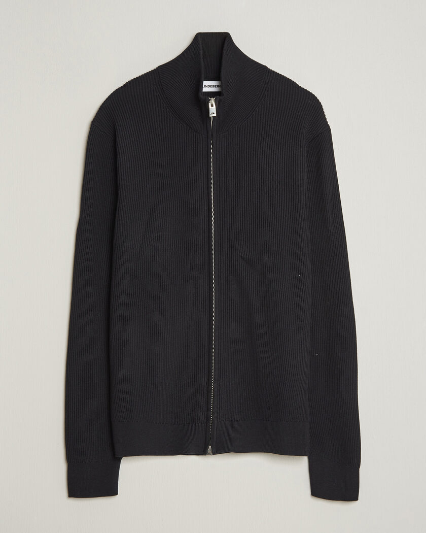 J.Lindeberg Alexis Cotton Full Zip Black – Schwarz