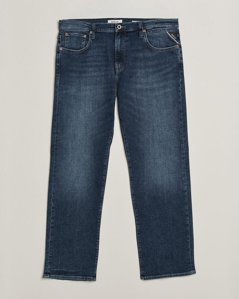 Replay Aideen Straight Fit Jeans Medium Blue – Blau