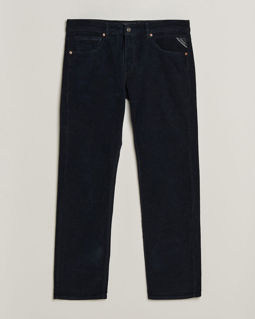 Replay Grover Corduroy 5-Pocket Pants Navy – Blau