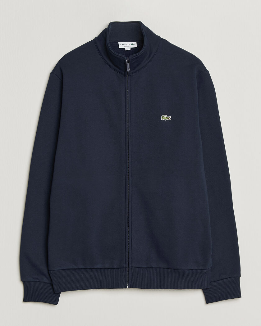 Lacoste Full Zip Sweater Navy Blue – Blau