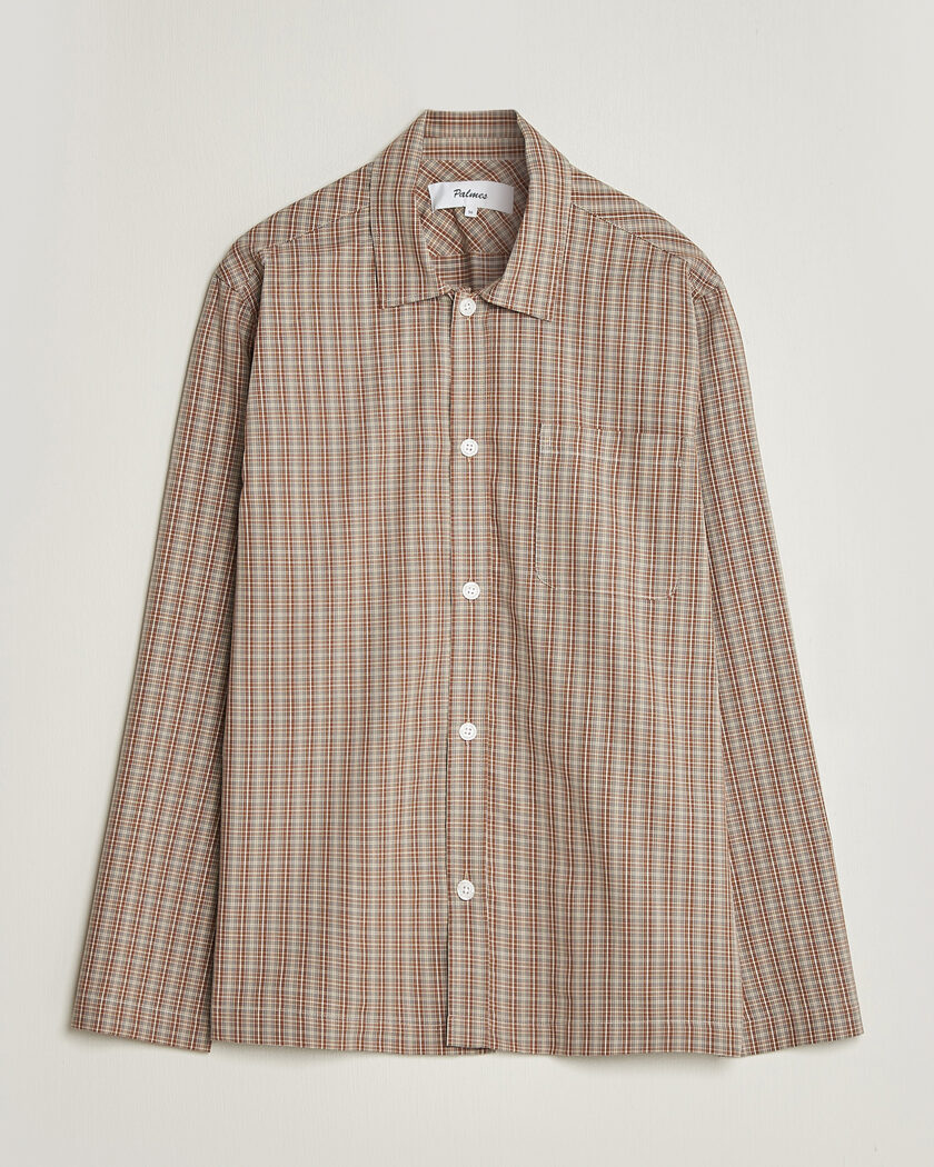 Palmes Fault Shirt Brown Check – Braun