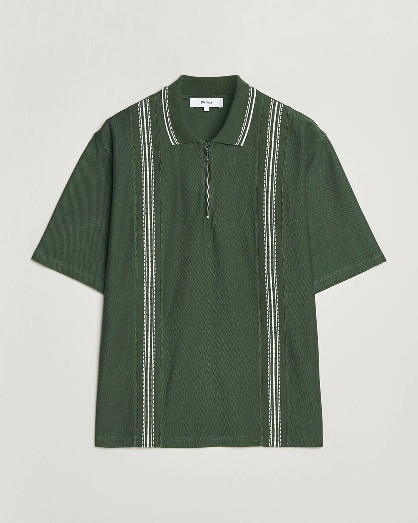 Palmes Panel Zip Polo Green – Grün
