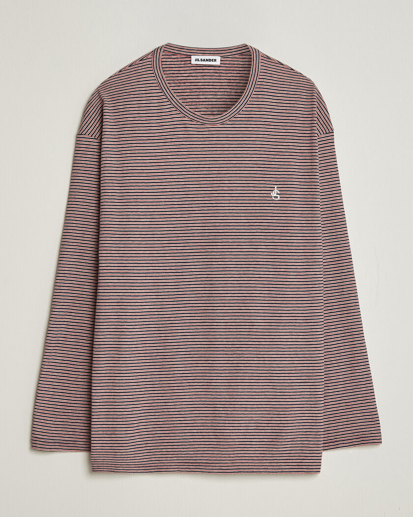 Jil Sander Long Sleeve Striped T-Shirt Red – Rot