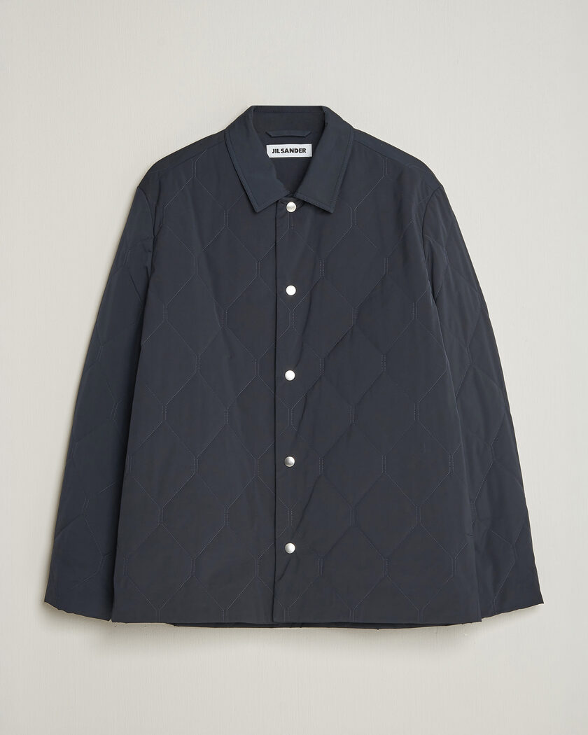 Jil Sander Quilted Down Jacket Navy – Blau